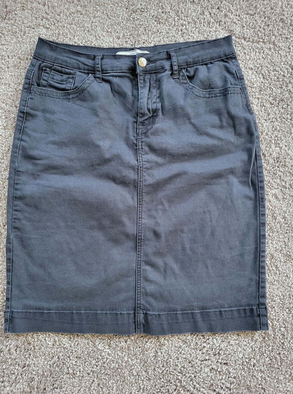 The Main Street Exchange Pencil Skirt Size 10 Black Knee Length 22" Modest